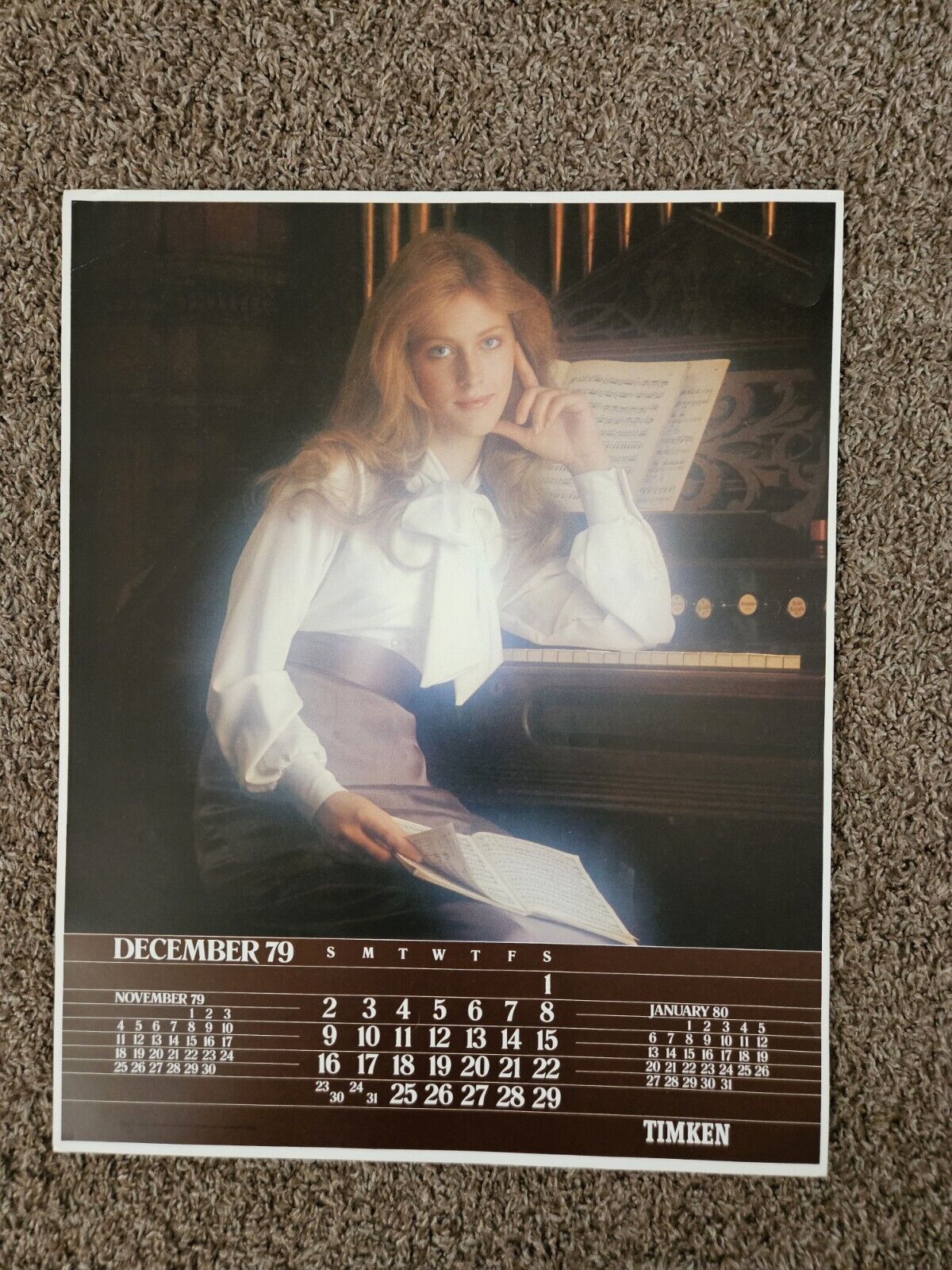 Vintage Timken Calendar December 1979