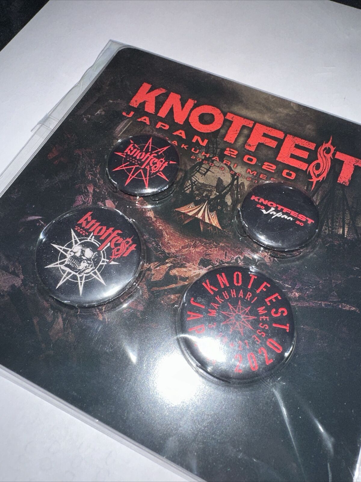 Slipknot 4 Pins Knotfest Japan 2020 Sealed New