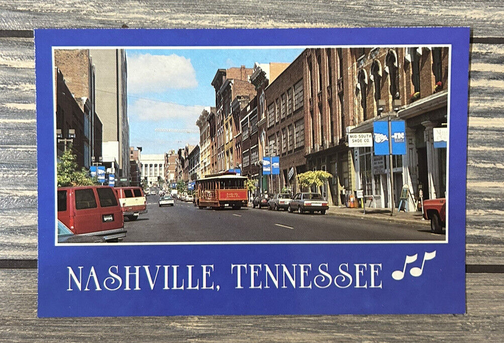 Vintage Market Street Nashville Tennessee Post Card 
