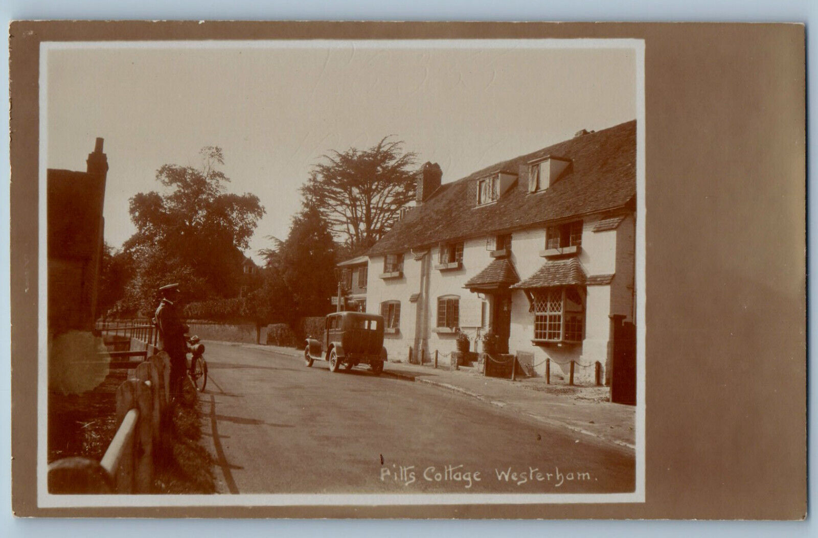 Westerham Kent England Postcard Pitts College c1920\'s RPPC Photo Unposted