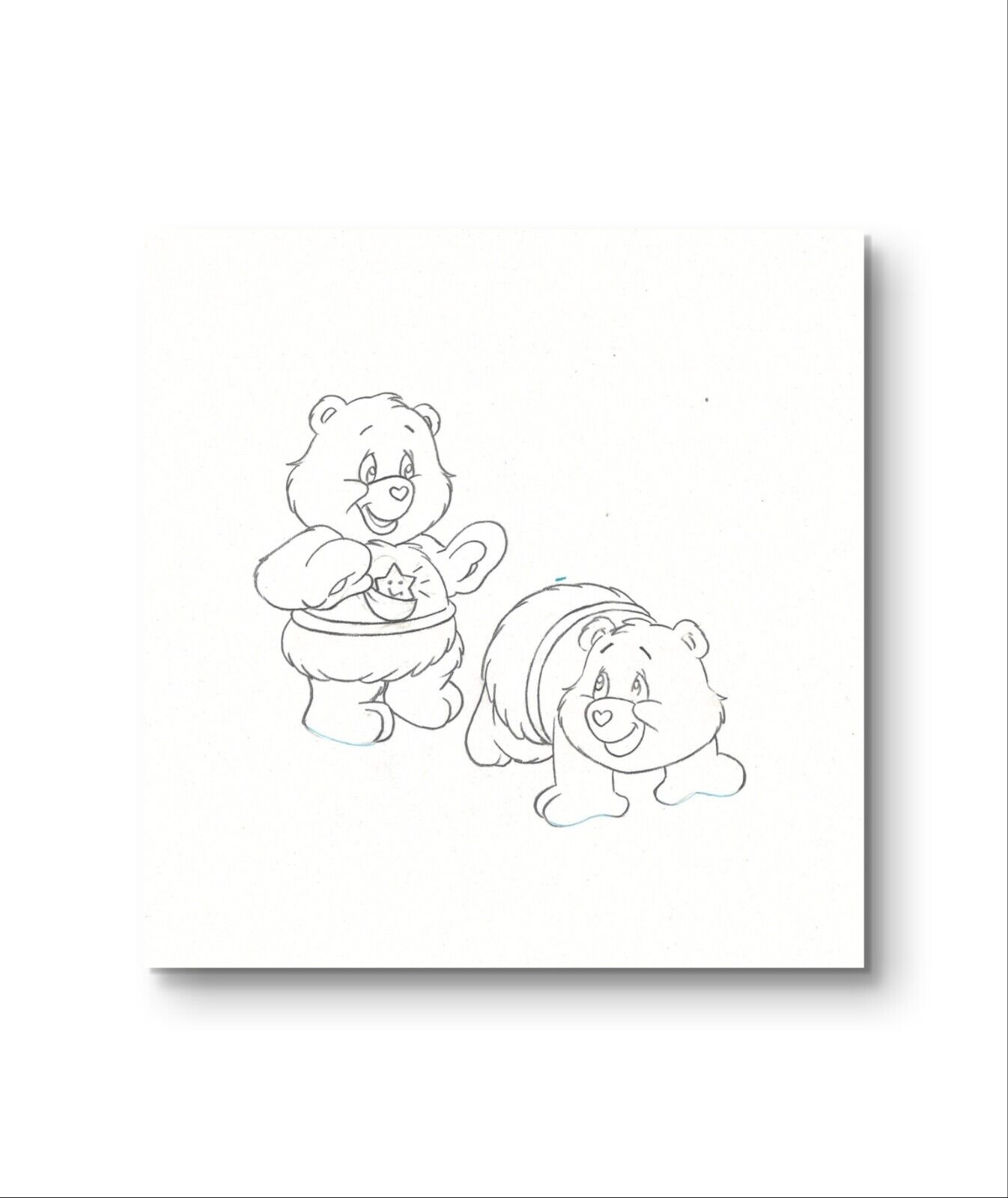 Care Bears Classic Series Animation Drawing, 1988: Baby Tugs and Baby Hugs Bear