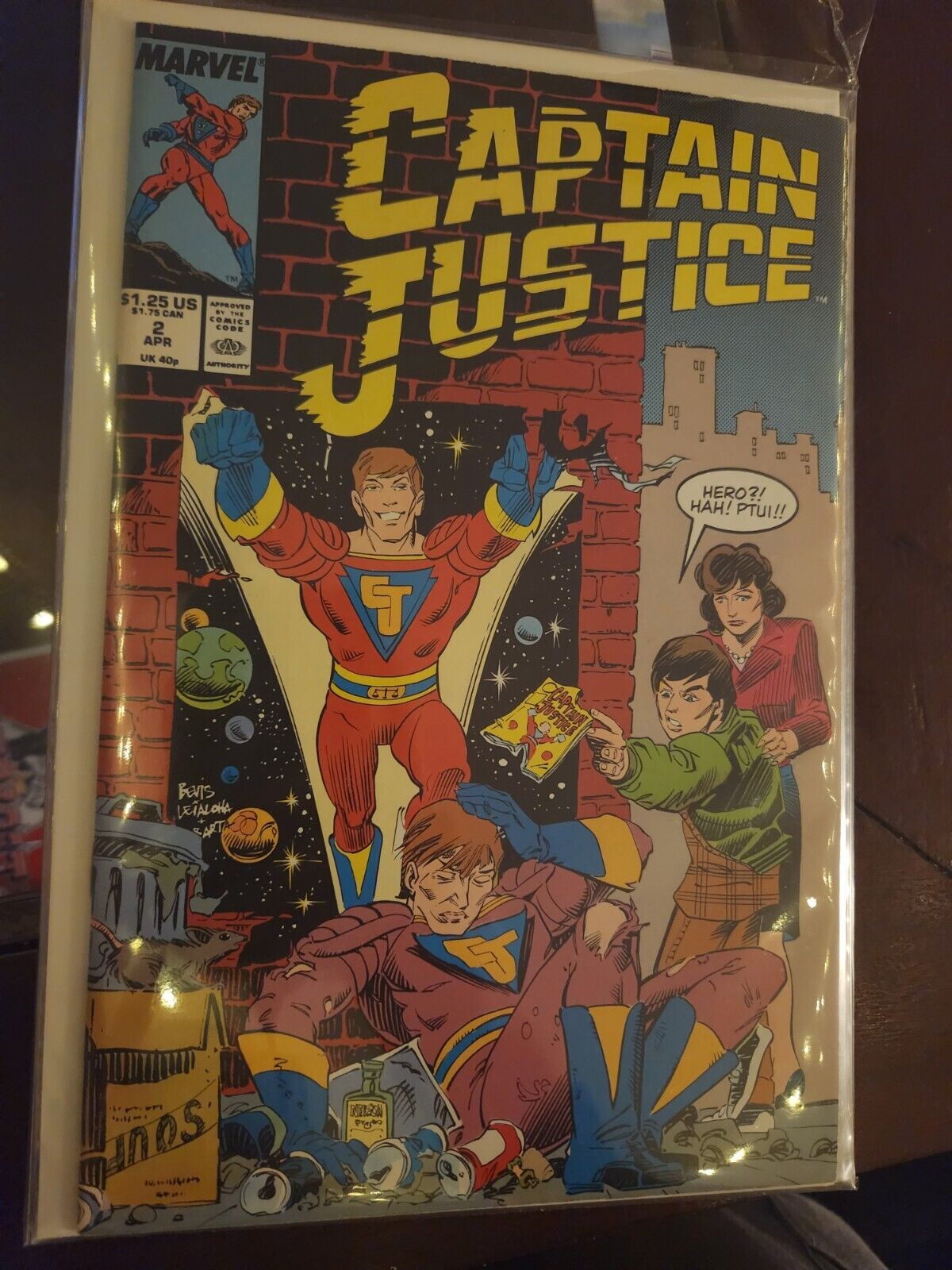 Captain Justice #2 MARVEL COMIC BOOK 8.5 AVG V36-22