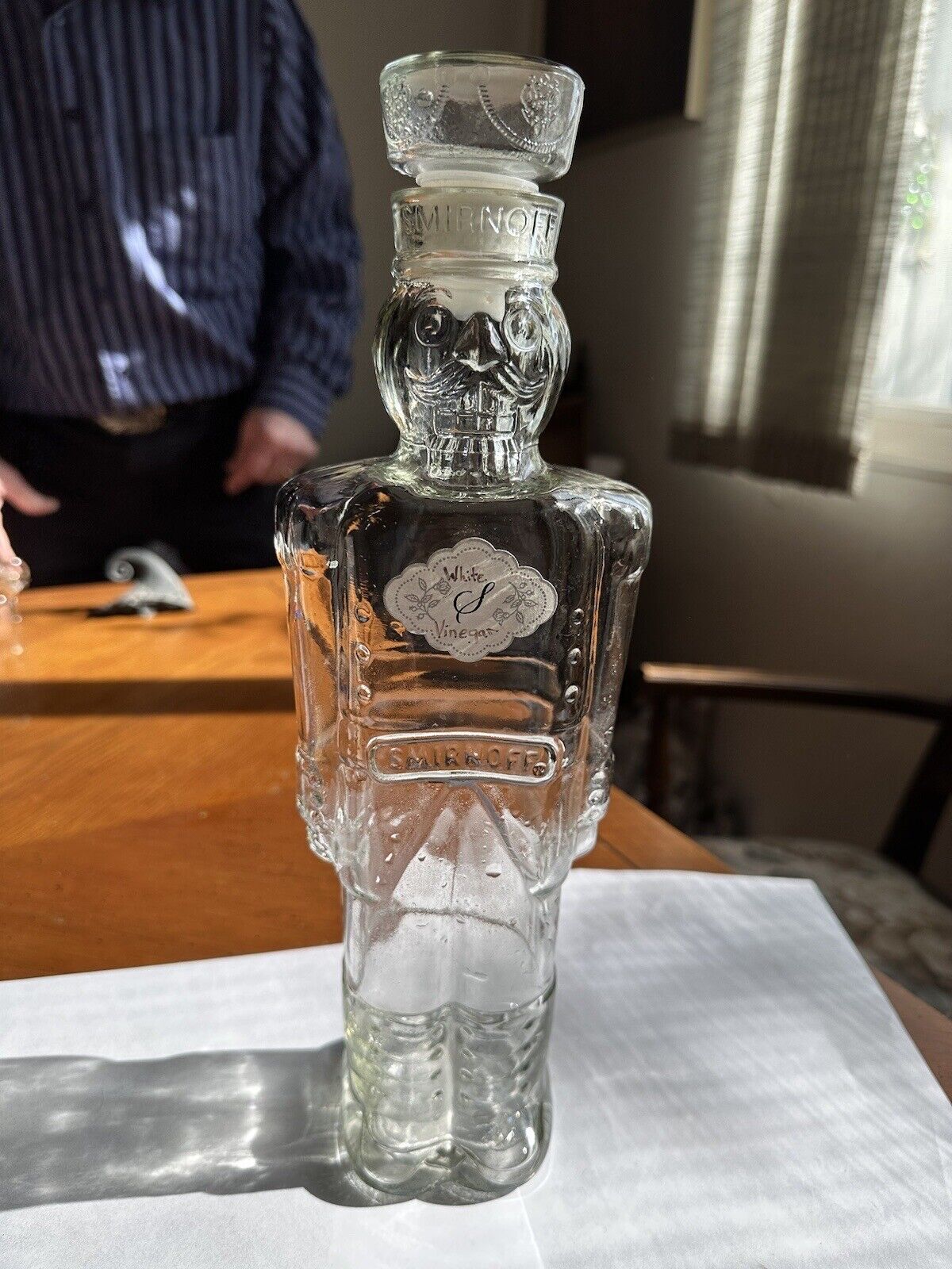 Smirnoff Nutcracker Glass Bottle With Stopper - 1998 -
