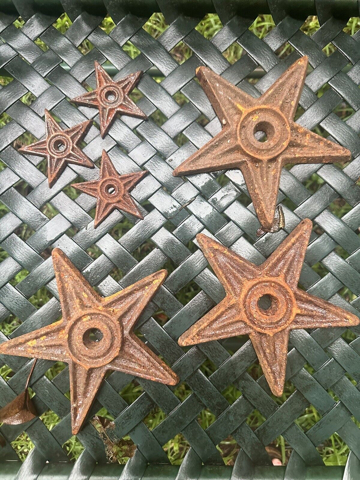 Vintage Cast Iron Architectural Salvage Anchor Stars