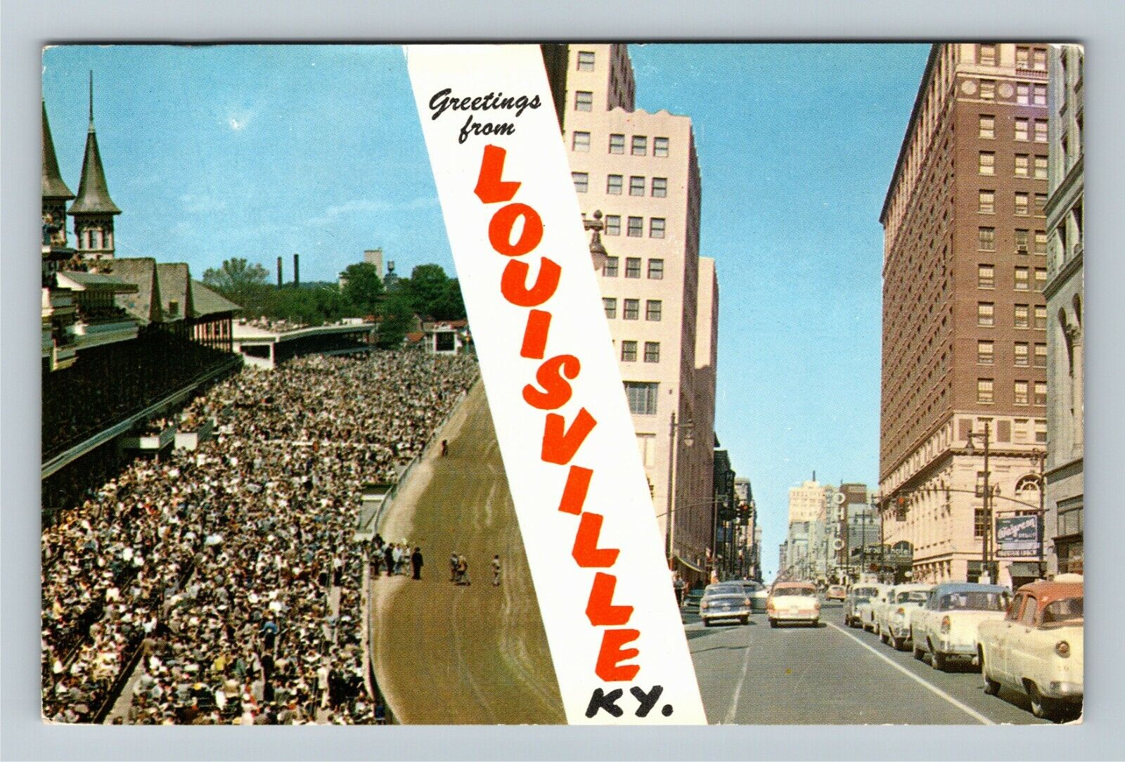 Louisville, KY-Kentucky, Banner Greeting, Derby, Vintage Postcard