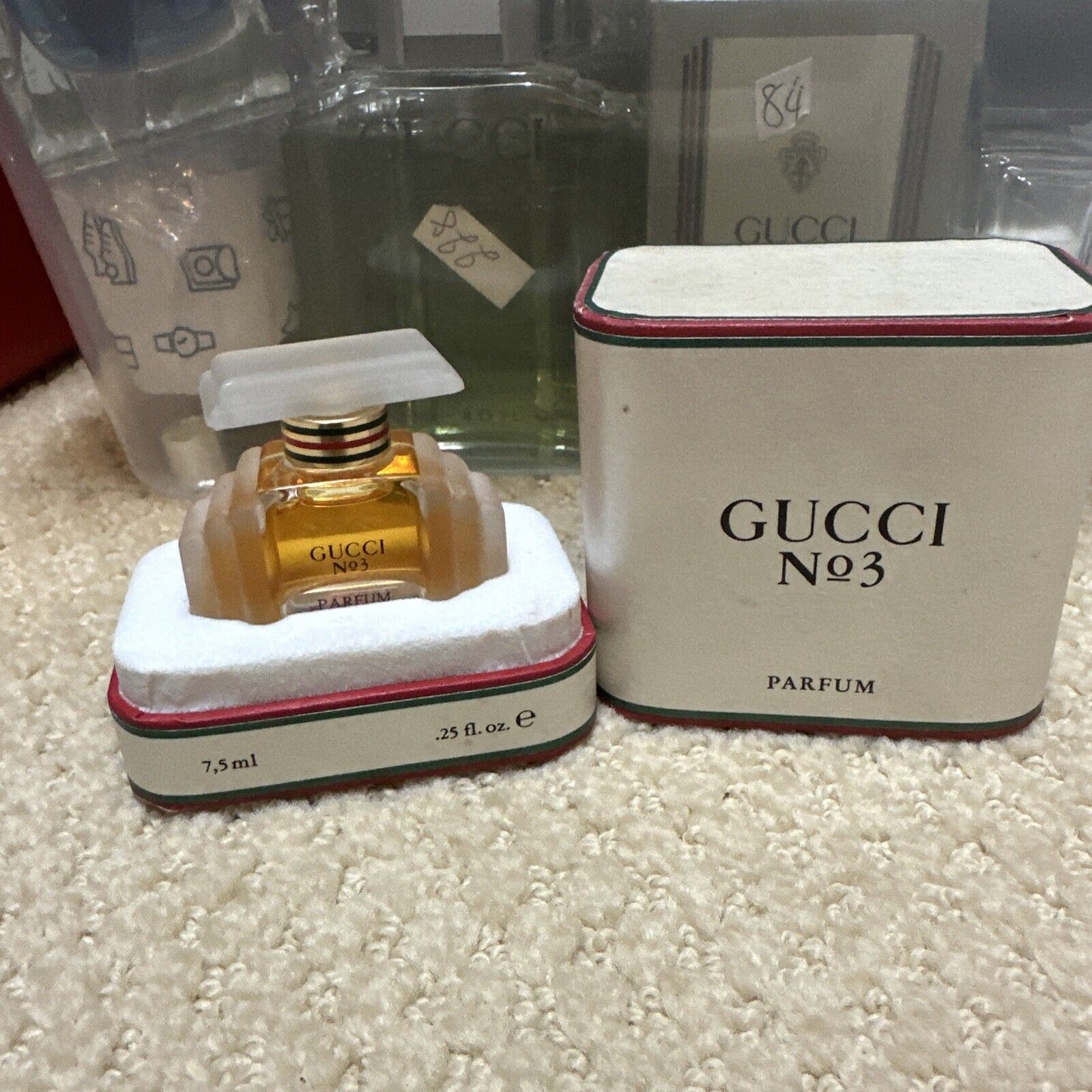 Vintage Gucci # Three No 3 Parfum Pure Perfume Splash 1/4oz .25fl.oz 7.5ml New