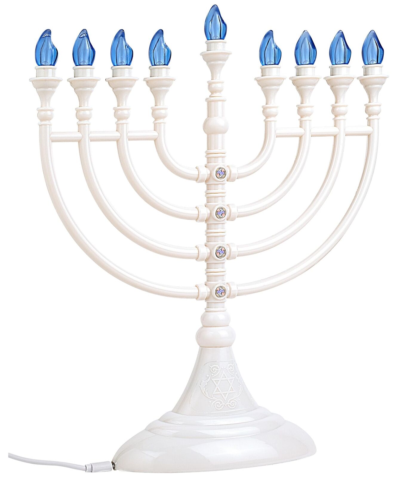 Traditional Hanukkah LED Electric Menorah Powered by Battery or USB Chanukiah...