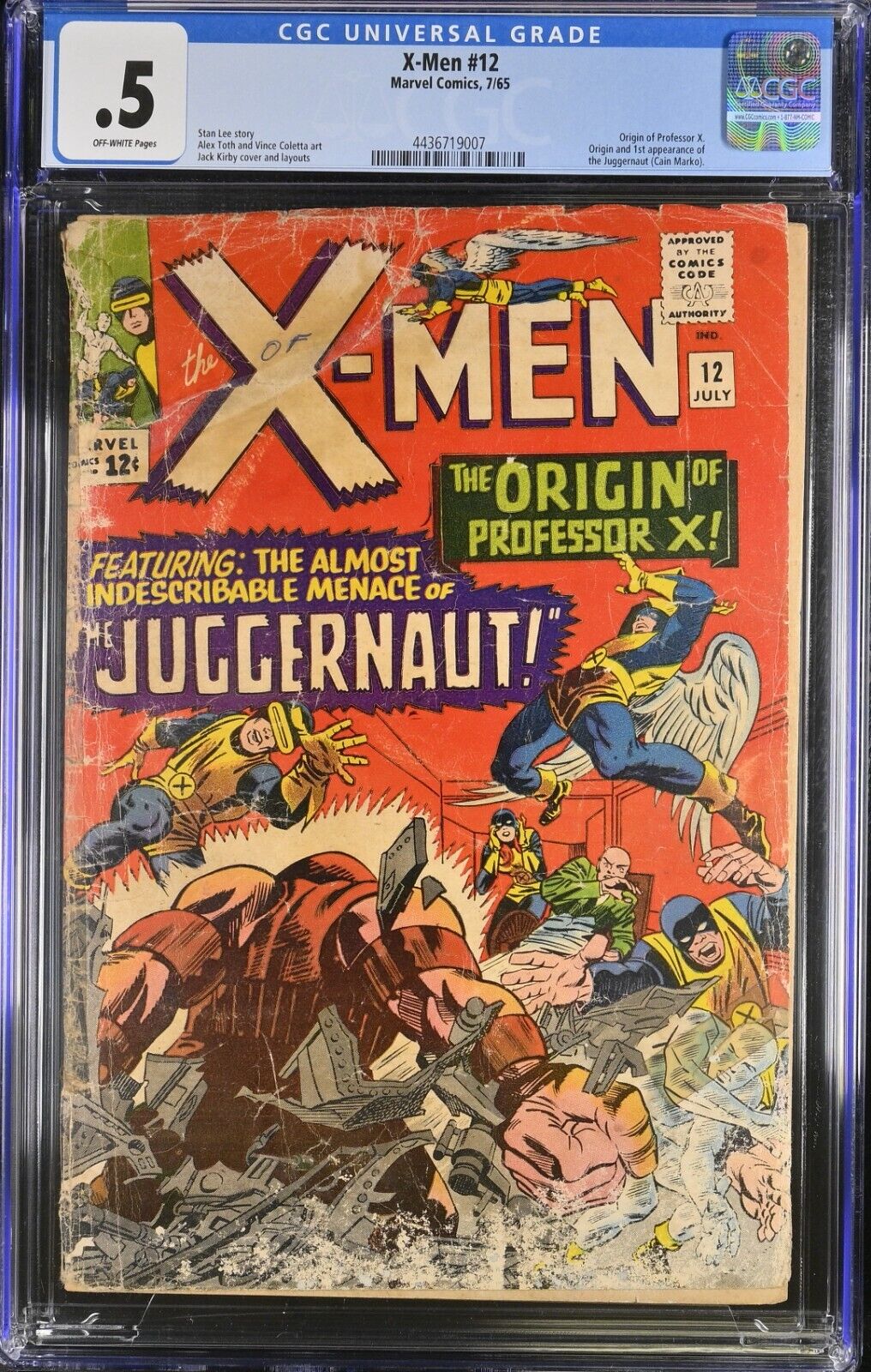 X-Men 12 (1965) - CGC .5 Complete - 1st app of Juggernaut - Marvel