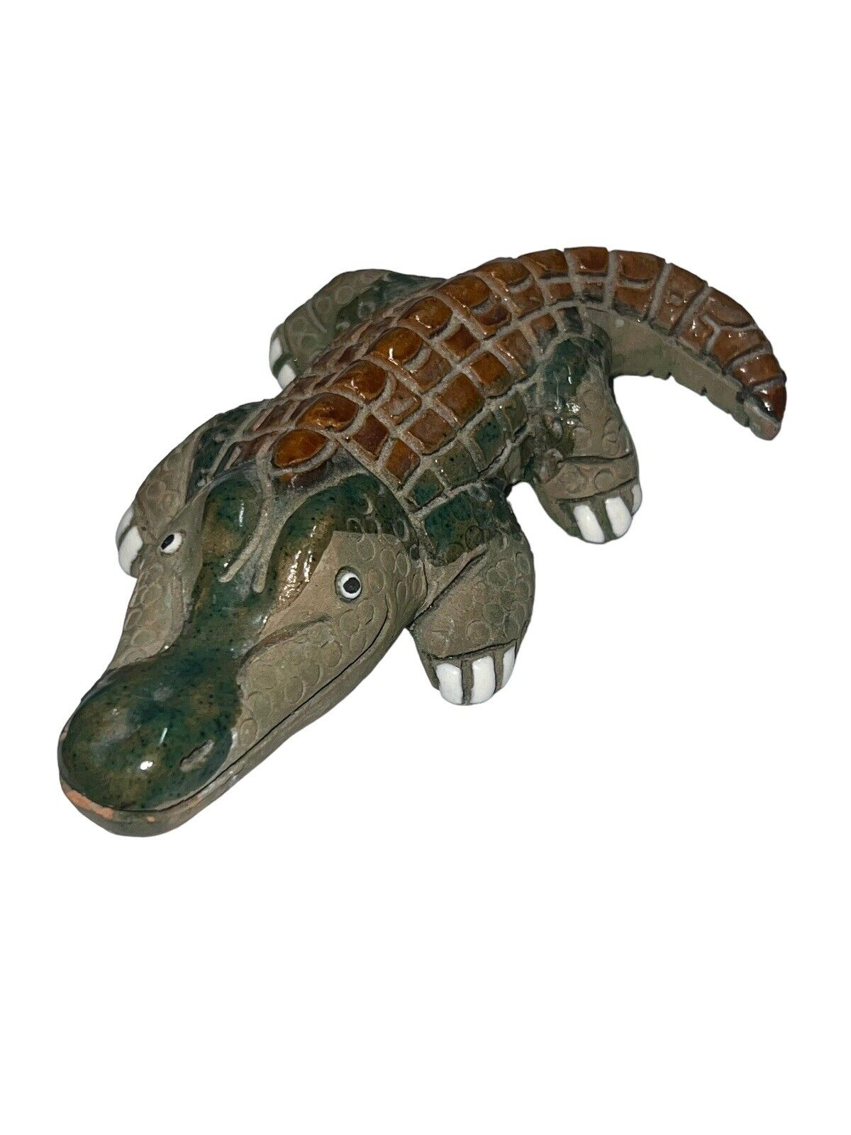 Vintage Casals of Peru Ceramic Alligator Very Detailed Alligator