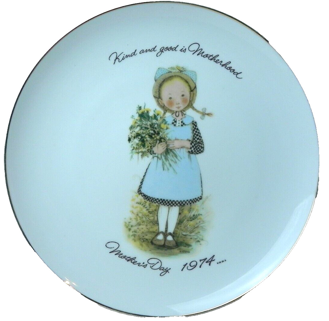 Holly Hobbie 1974 Collector Plate, Kind and Good is Motherhood Mother's Day