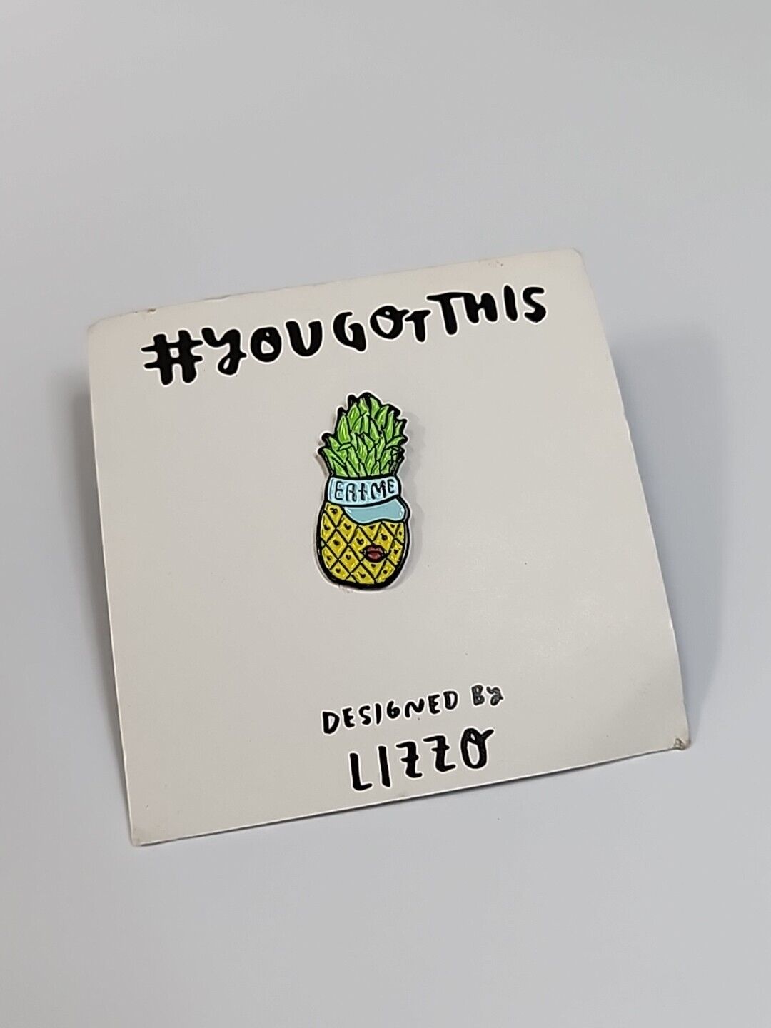 Pineapple With Eat Me Visor Lapel Pin Designed By Lizzo #yougotthis