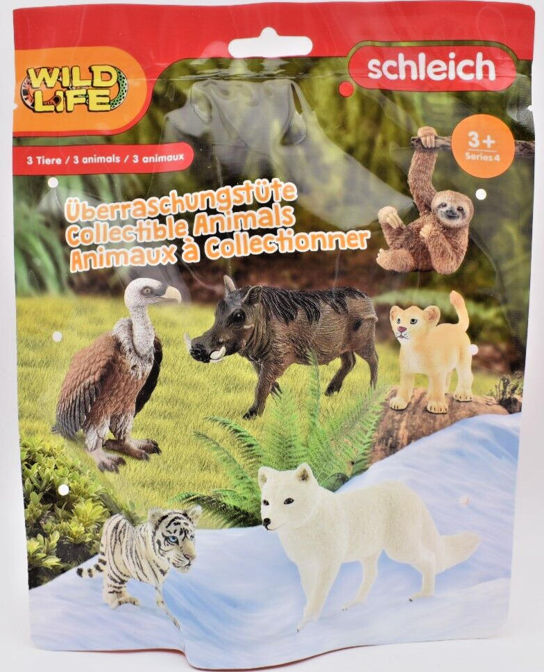 Schleich Wild Life Surprise Mystery Blind Bag with 3 different Animals. Germany