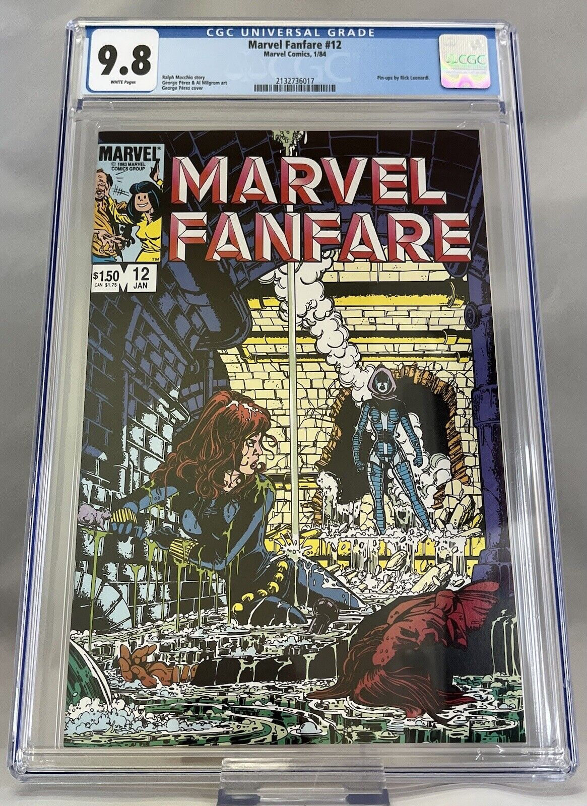 Marvel Fanfare #12 Marvel Comics, 1/84 Pin-ups by Rick Leonardi, Graded CGC 9.8