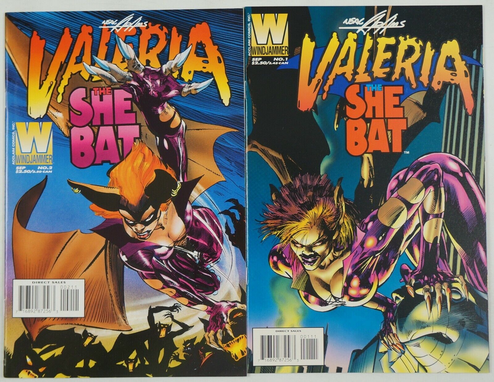 Valeria the She-Bat #1-2 VF/NM complete series - Neal Adams - Windjammer