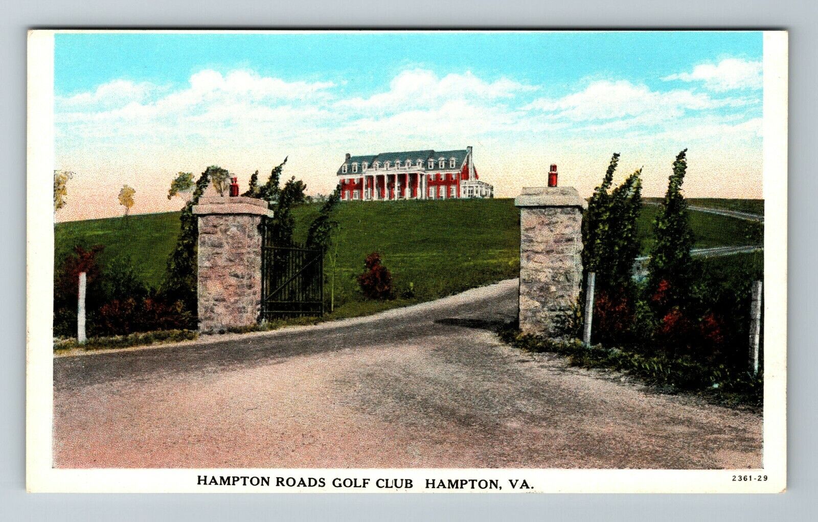 Hampton VA-Virginia, Hampton Roads Golf Club, Scenic View, Vintage Postcard
