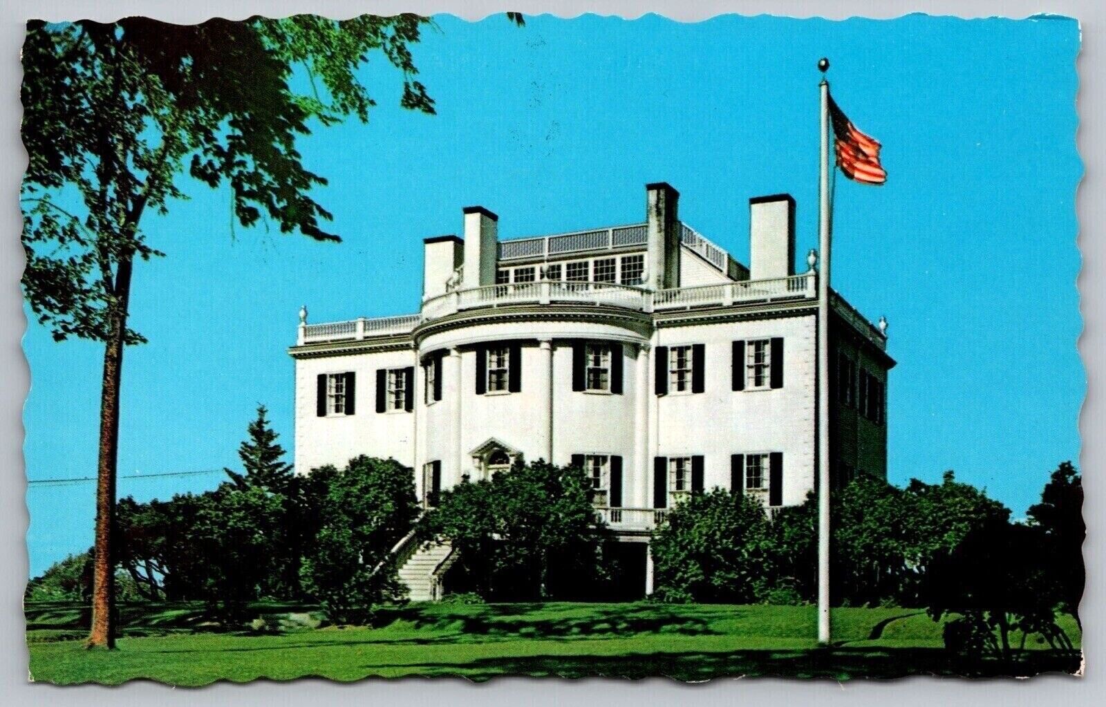 Stately Hilltop Thomaston Maine Montpelier General Henry Knox Historic Postcard