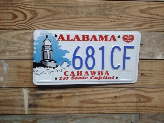 Alabama  Expired 2009 Cahawba 1st State Capital License Plate 681CF