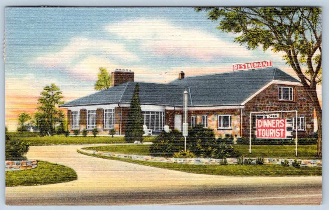1951 SMYRNA DELAWARE CARAS COURT MOTEL ROOMS FOR TOURISTS DINNERS LINEN POSTCARD