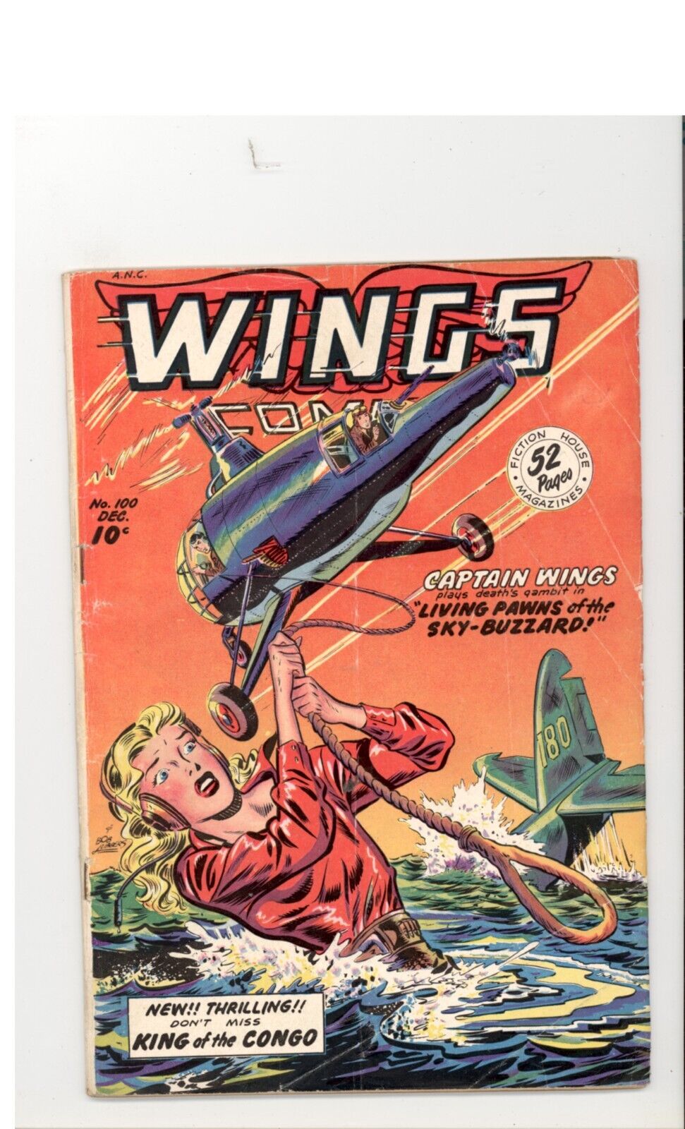 Wings Comics 100 VG/F Fiction House 1948