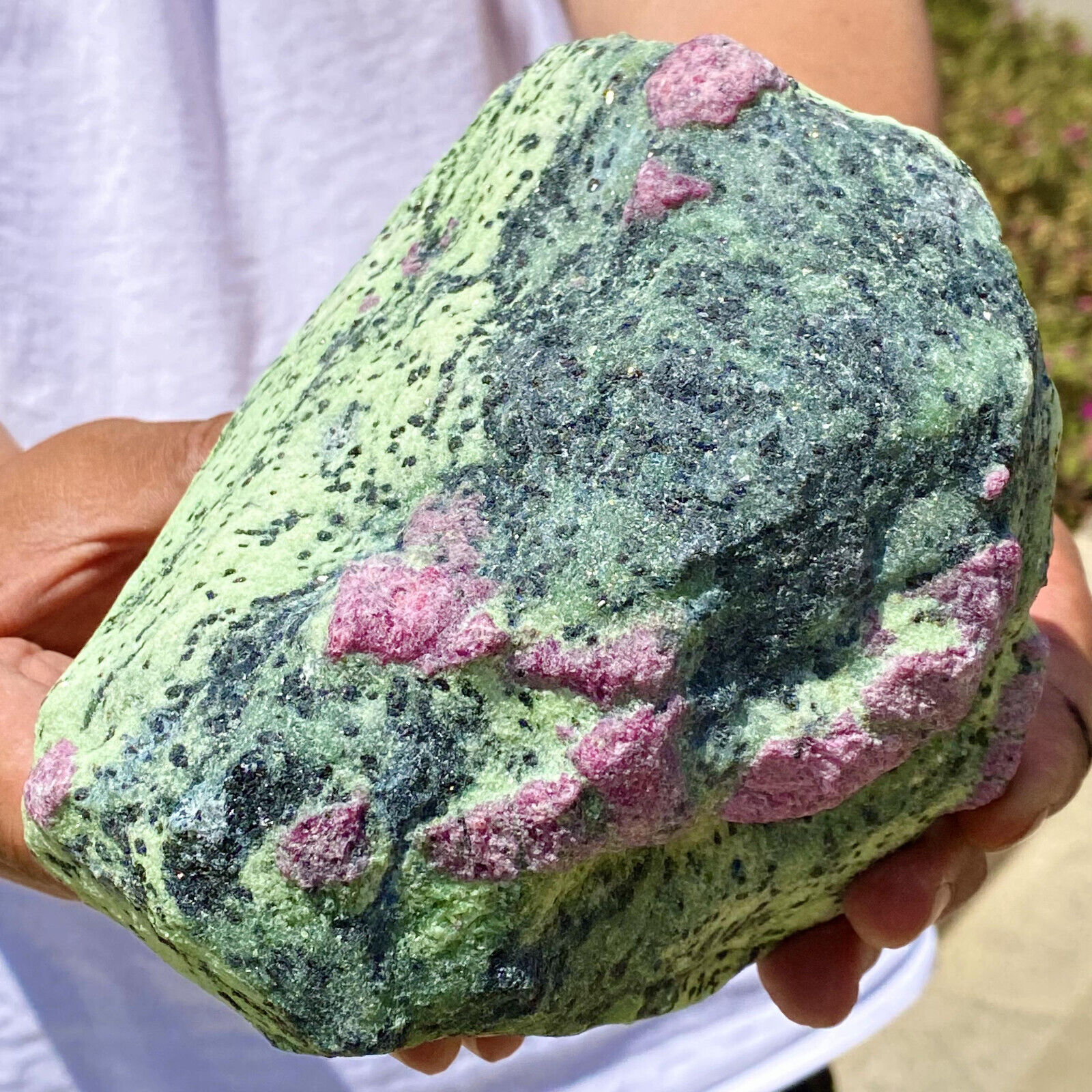 7.51LB  Natural red and green treasure, original stone gravel, demagnetize