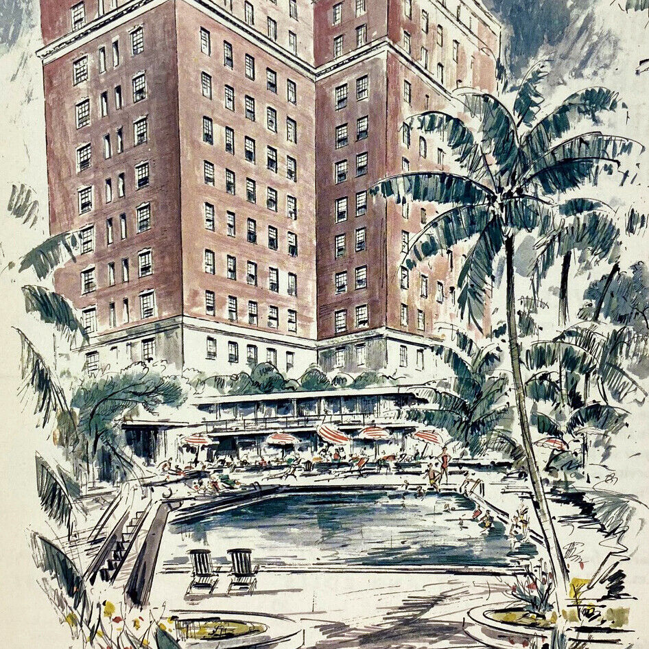Vtg 1961 Sheraton Cadillac Hotel Restaurant Room Service Menu Detroit Michigan