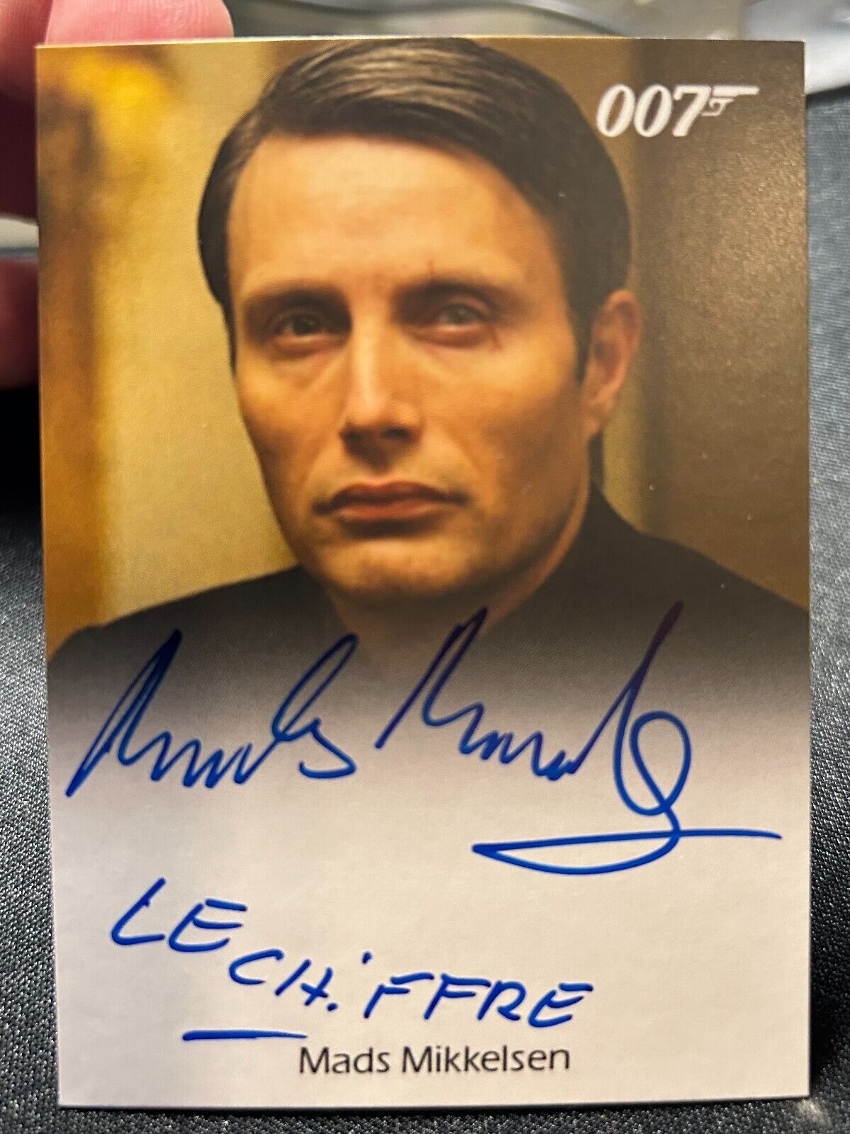MADS MIKKELSEN * James Bond CUSTOM On Card Auto Autograph SWAU COA w/ Le Chiffre