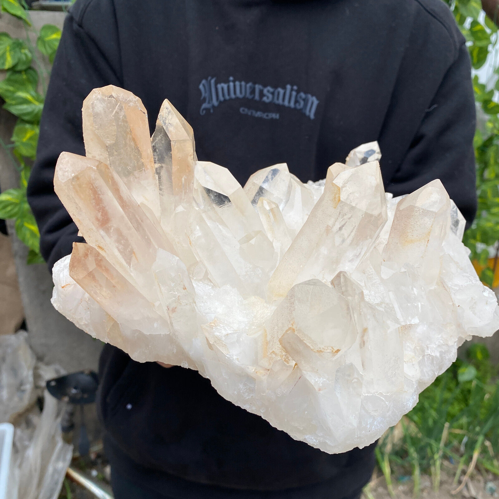7.9lb Large Natural Clear White Crystal Quartz Cluster Rough Healing Specimen