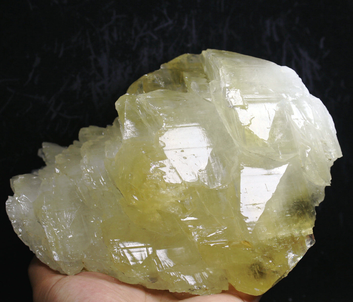 5.67lb New find natural yellow Calcite Crystal cluster mineral specimen / China