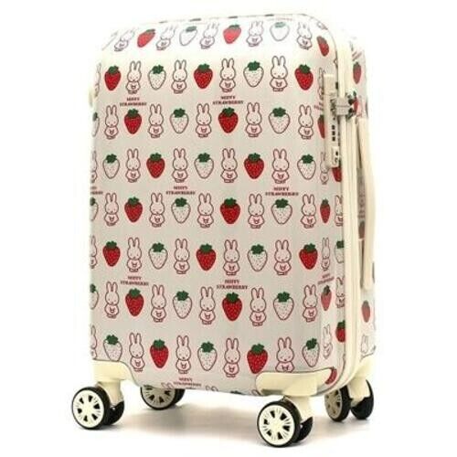 Miffy Carry-on Spinner Suitcase Miffy Strawberry Design 21in Red Rabbit Luggage