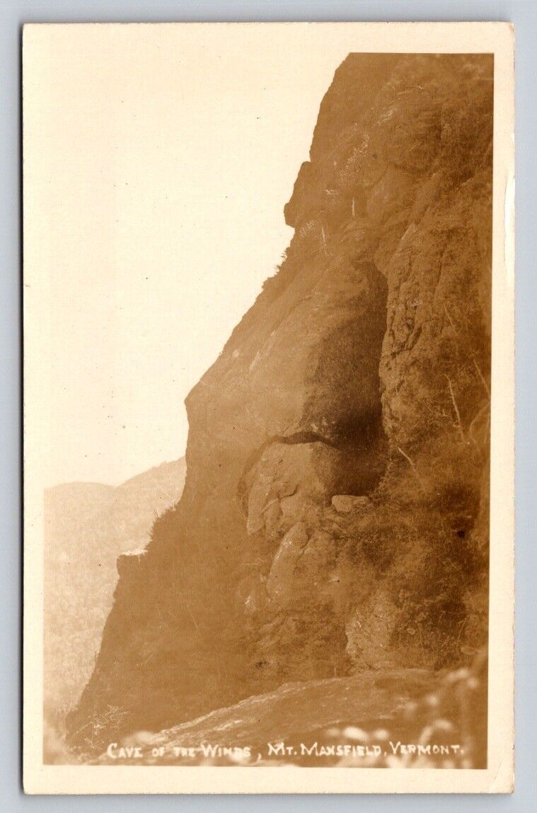 c1928 RPPC Cave Of The Winds Mt Mansfield Real Photo Vermont P665