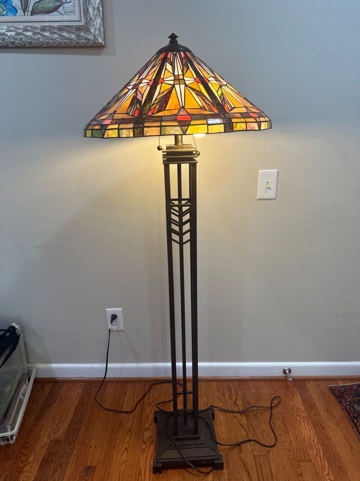 Antique Leaded Art Lamp
