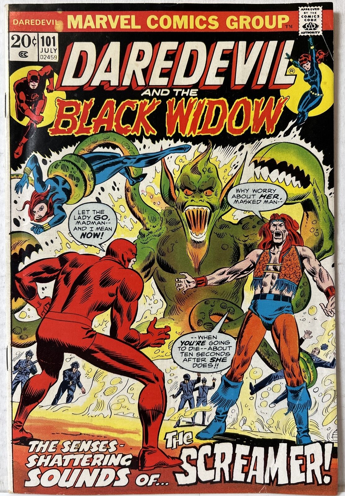 Daredevil #101 1st Angar The Screamer Appearance 1973 Marvel Comics VG+