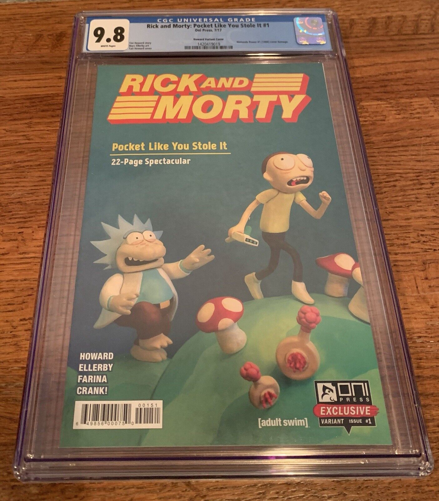 Rick and Morty Pocket Like You Stole It #1 CGC 9.8 Oni Press “Nintendo Power”