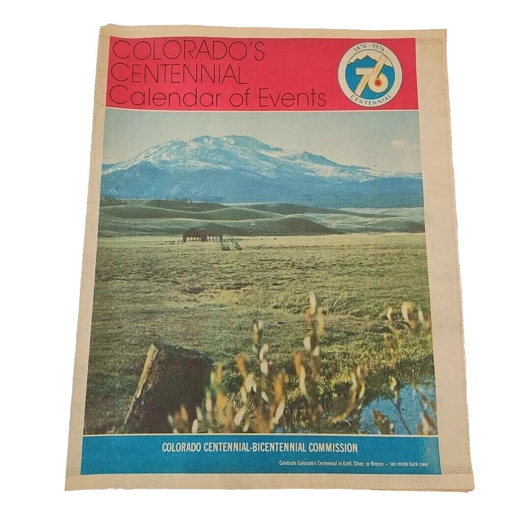 Rare 1976 Colorado Bicentennial Official Calendar Of Events Newspaper Prop Gift