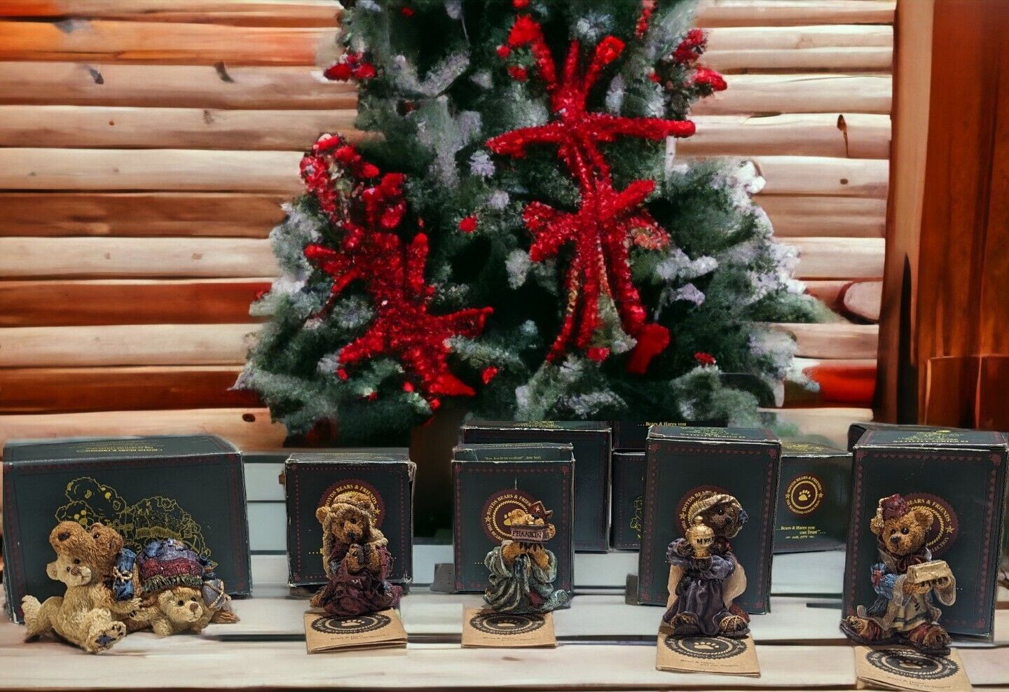 Boyds Bears Nativity Series 2, Set of 5, Including Mary Christmas Decorations