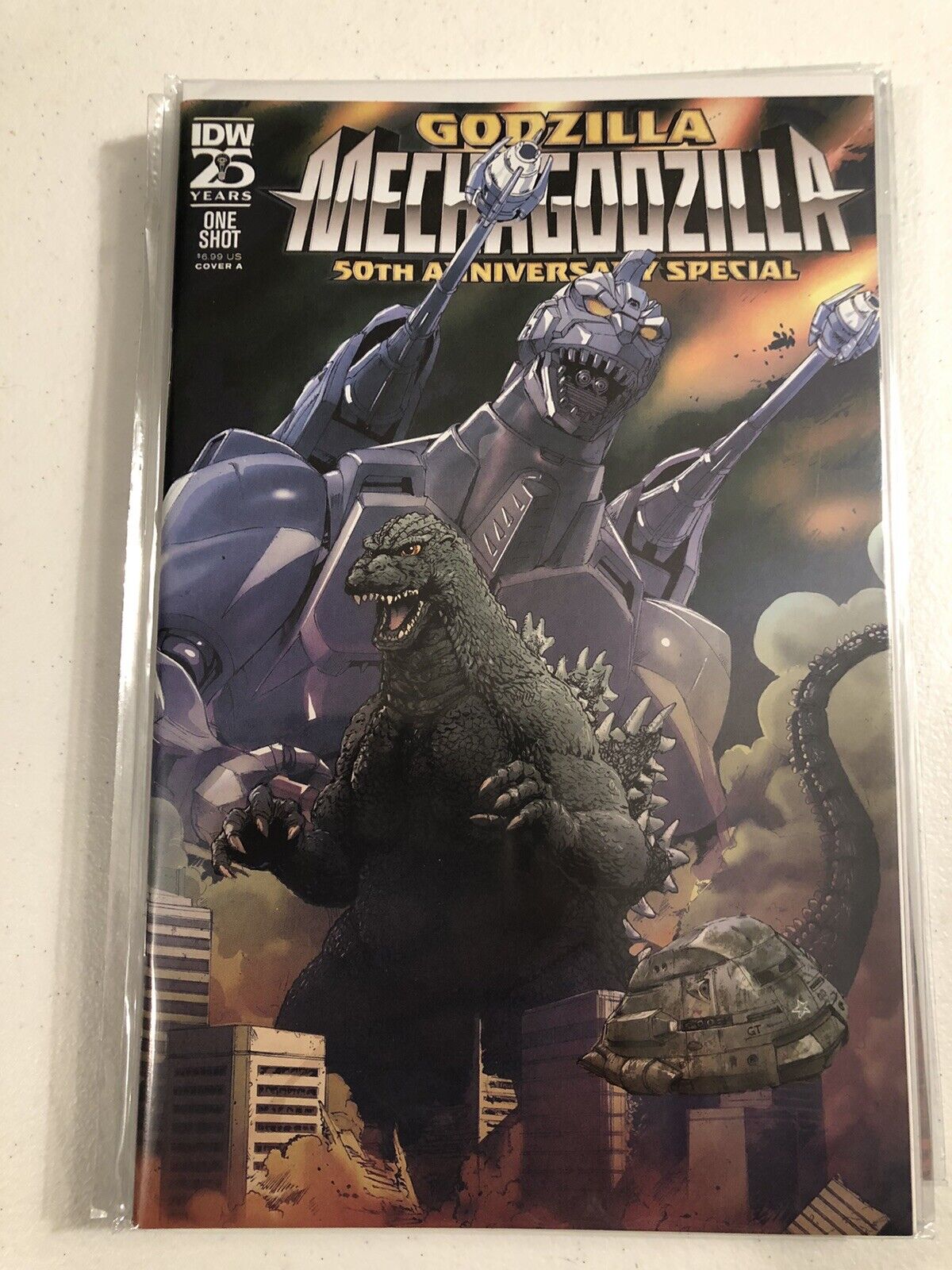 Godzilla Mechagodzilla 50th Anniversary 1A Stock Image