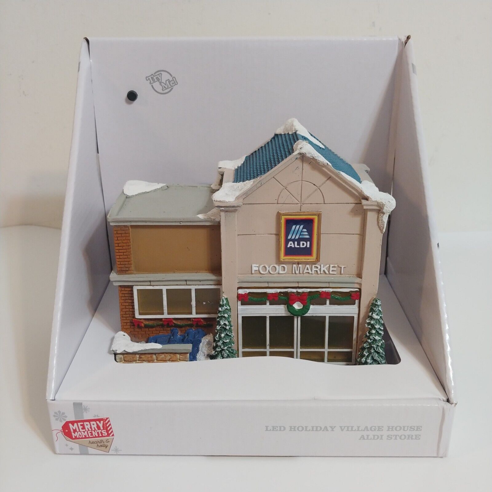 New 2023 Merry Moments Aldi Store LED Light Up Holiday Christmas Village House