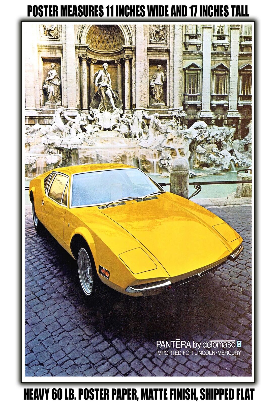 11x17 POSTER - 1971 DeTomaso Pantera by Lincoln Mercury