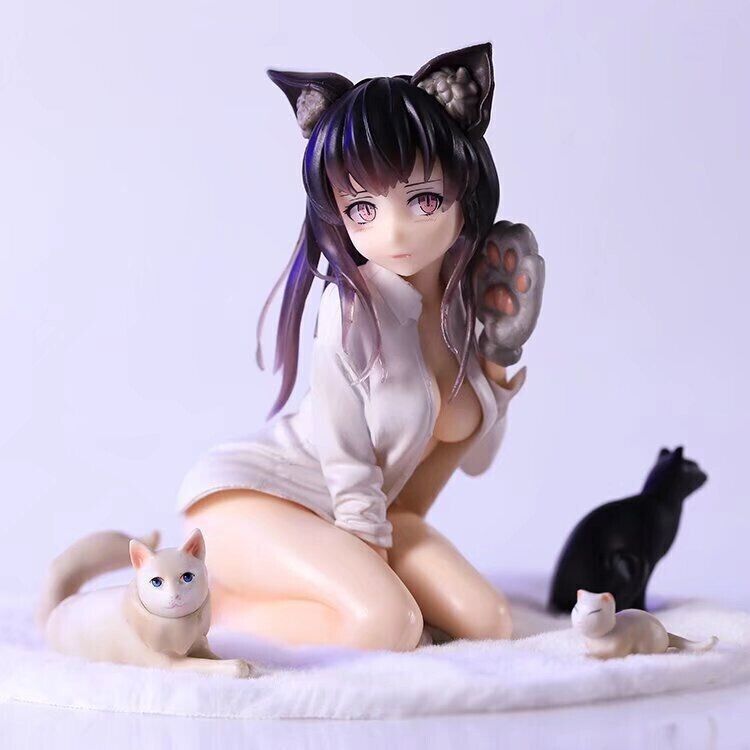 NEW Cat Girl Miya Anime Figure Model Cute PVC Collectible Toy Animation Doll