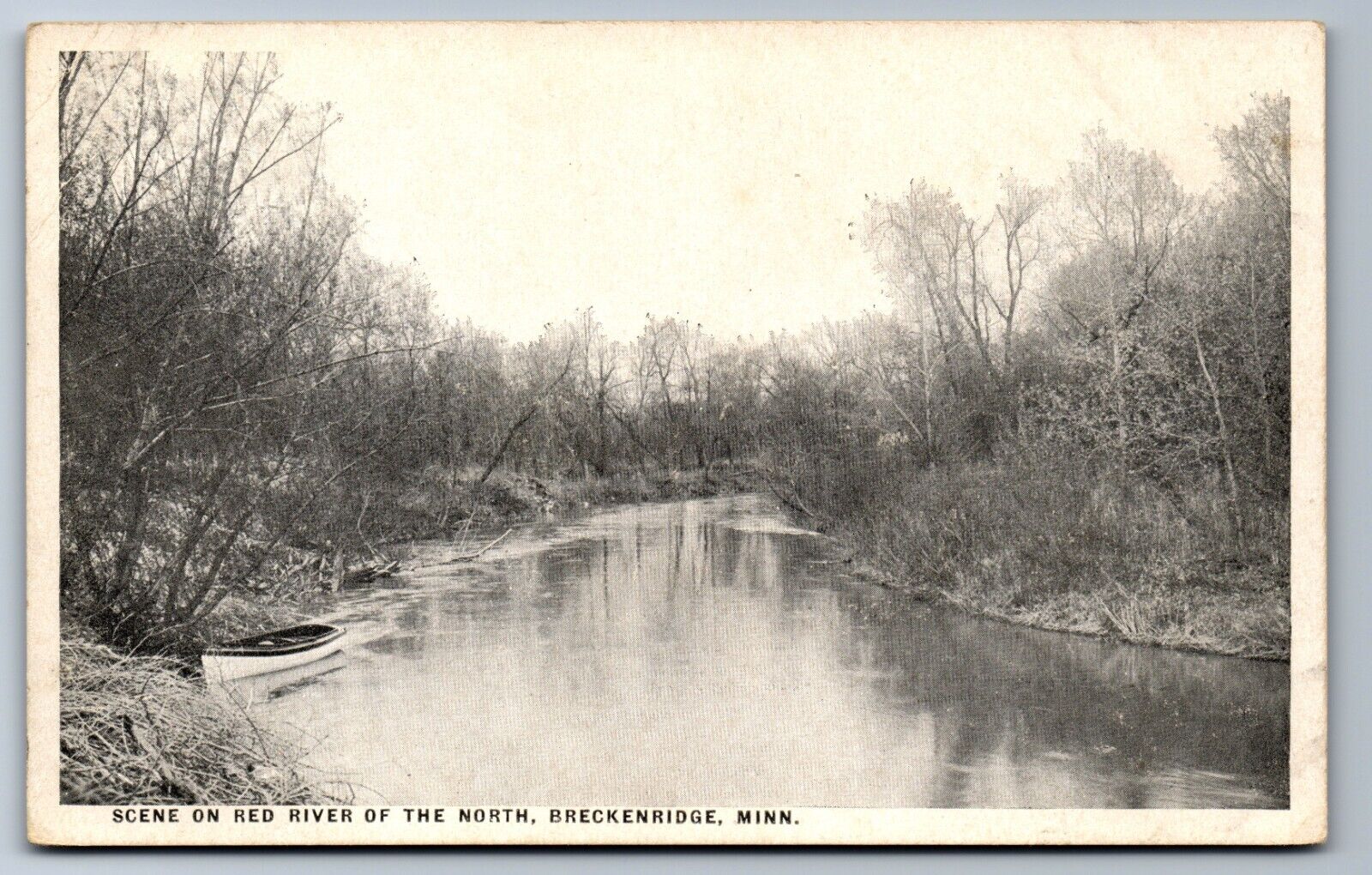 C.1915 PPC BRECKENRIDGE, MN RED RIVER THE NORTH, BOATS, WILKIN CTY Postcard P32