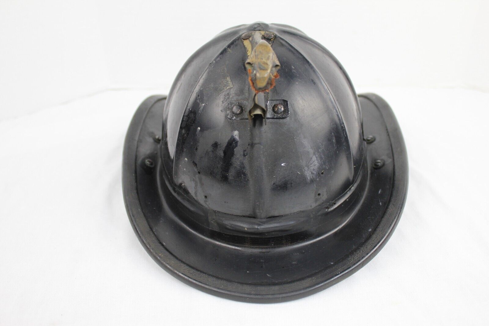 VINTAGE Leather Fireman's Helmet Fire Department Ca. 1970s
