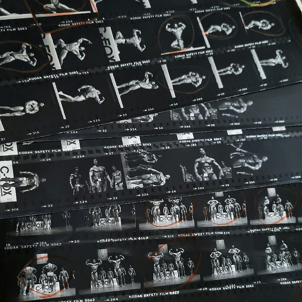 Approx. 196x B&W Negatives w/ Proof Sheets of 1979 IFBB Canada Diamond Pro Cup