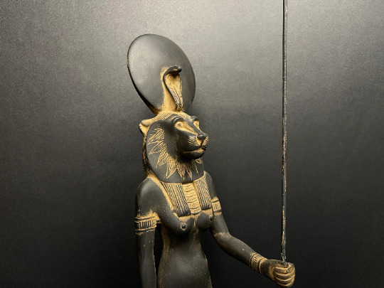 Marvelous Egyptian SEKHMET Goddess of war and Healing wearing the sun disc