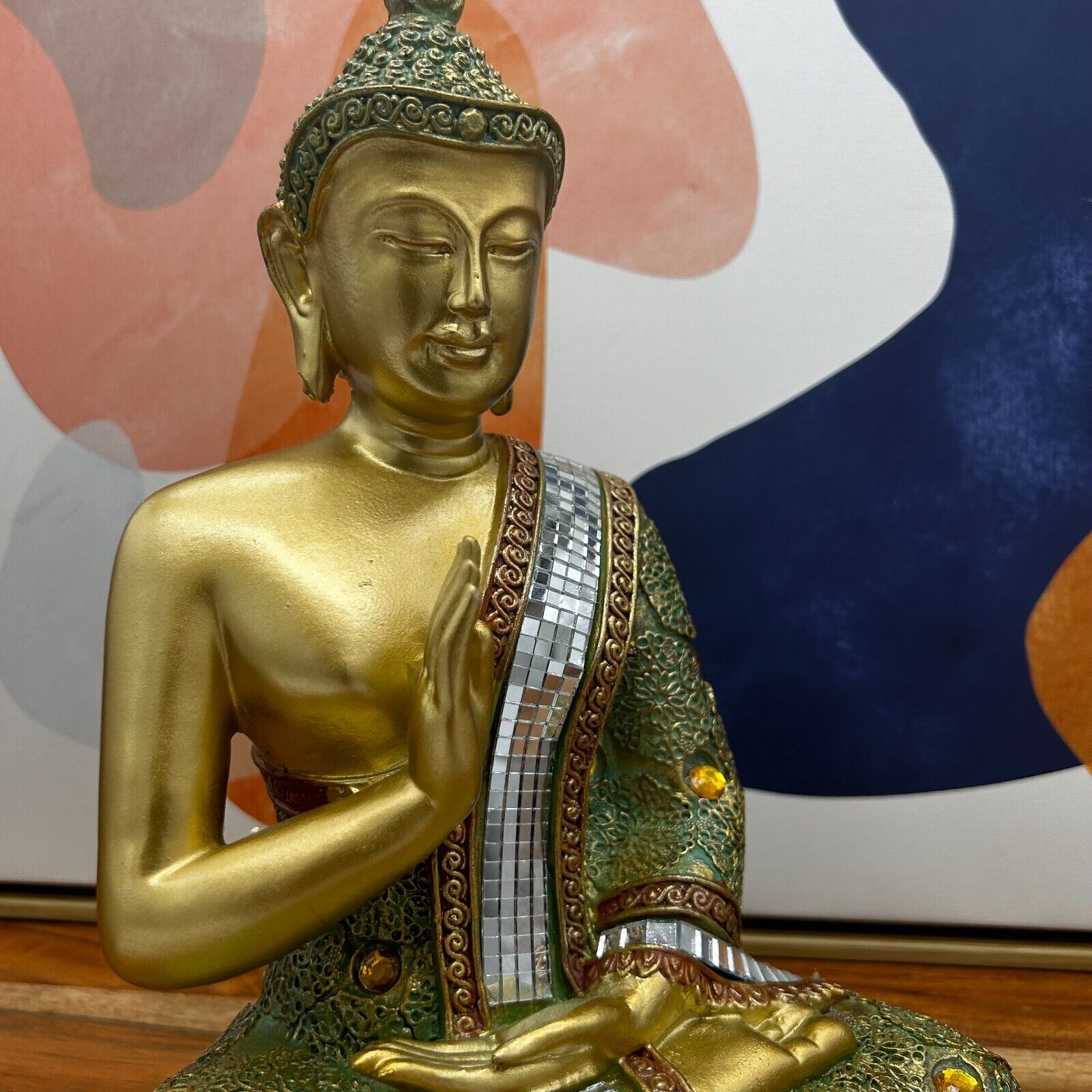 Colorful Sitting Buddha Statue 10