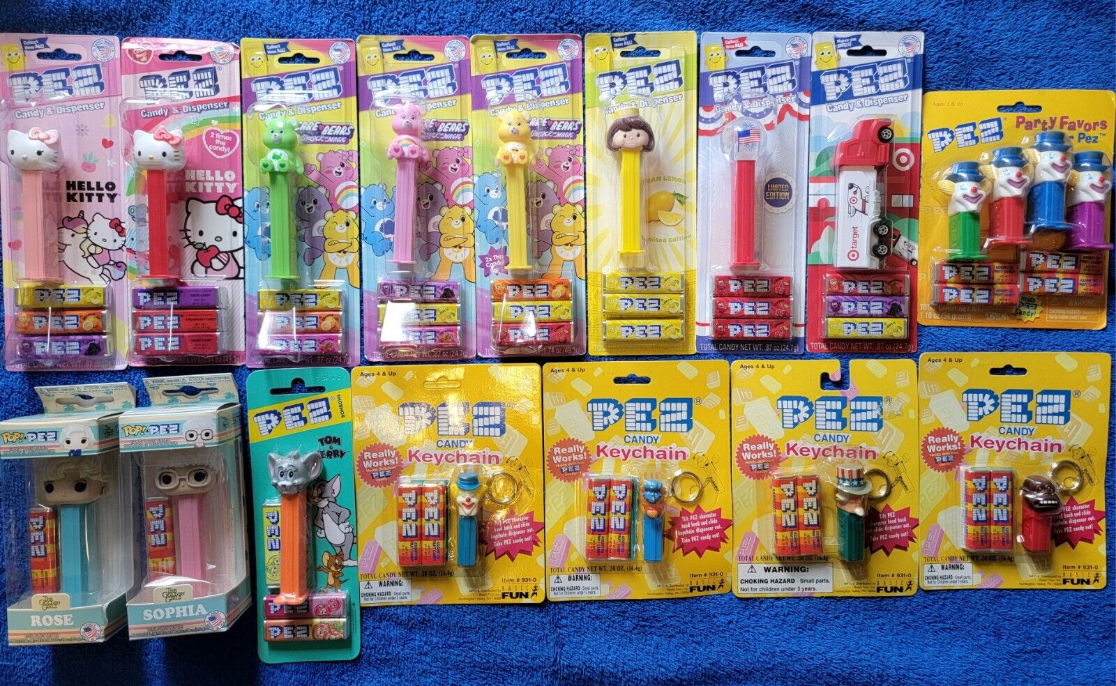 PEZ DISPENSERS LOT OF 16. New On Card/Unopened Some Vintage 