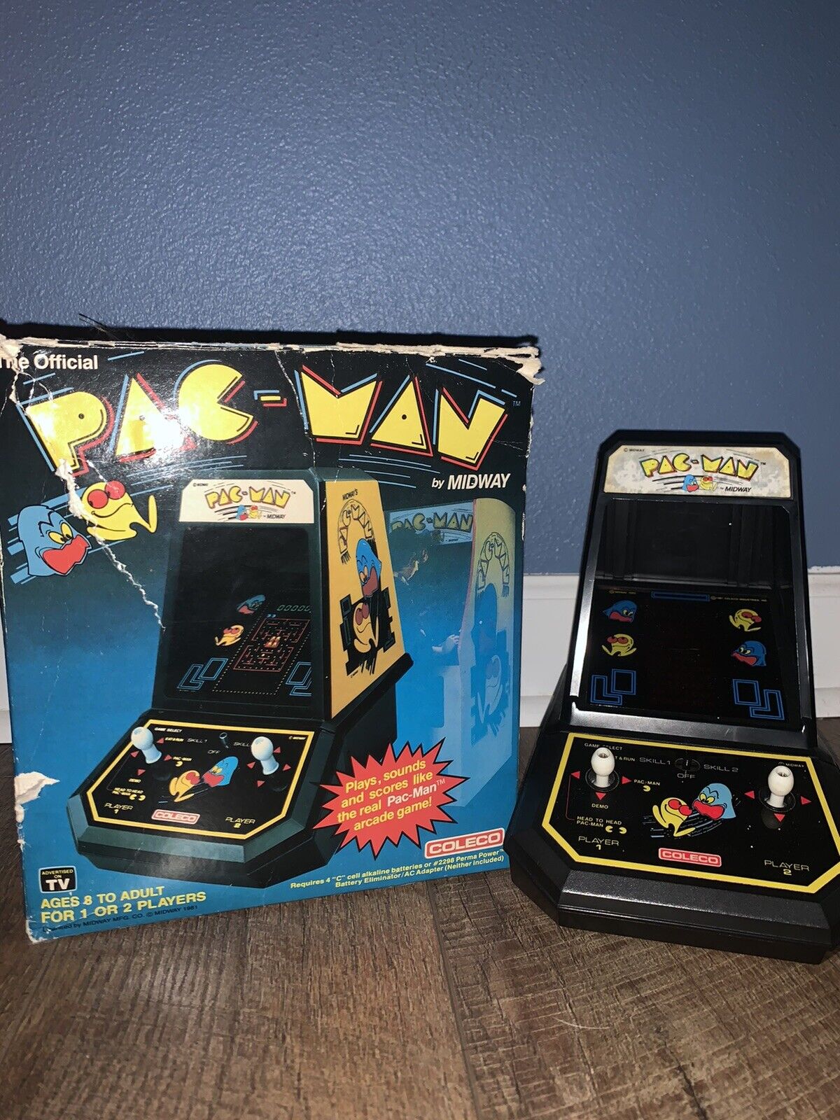 1981 Coleco Pac-Man Mini Arcade with Original Box Vintage Video Game