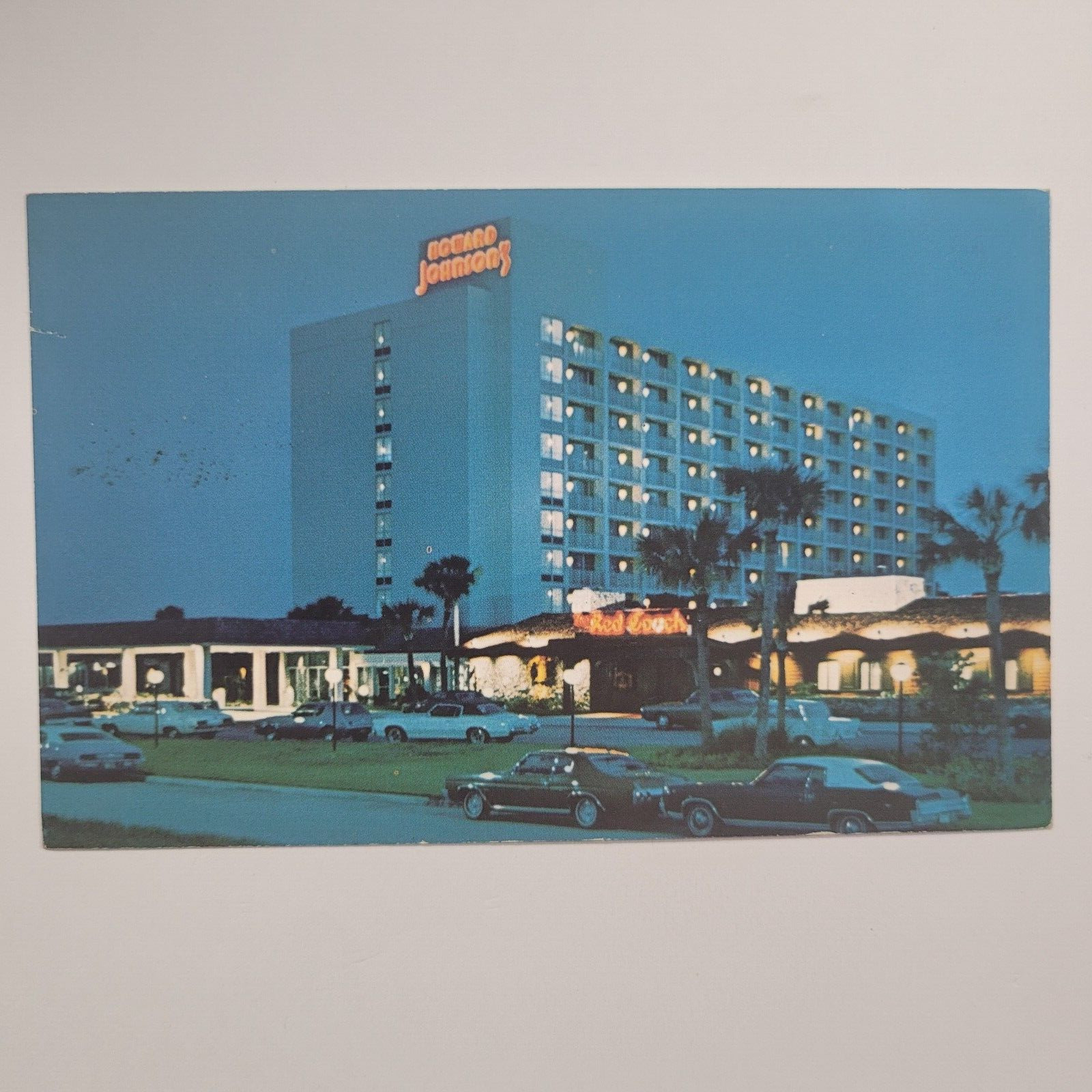 Howard Johnson's Florida Center Orlando Vintage Chrome Postcard Street View Cars