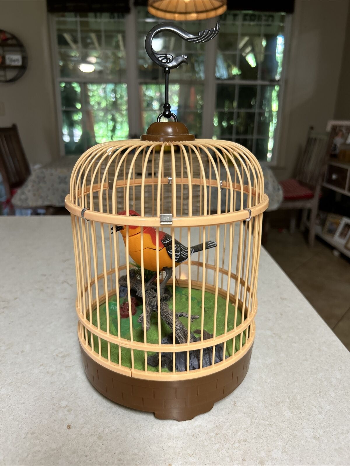 Realistic Singing Chirping Bird in Cage Sounds Movements Works Great Tested