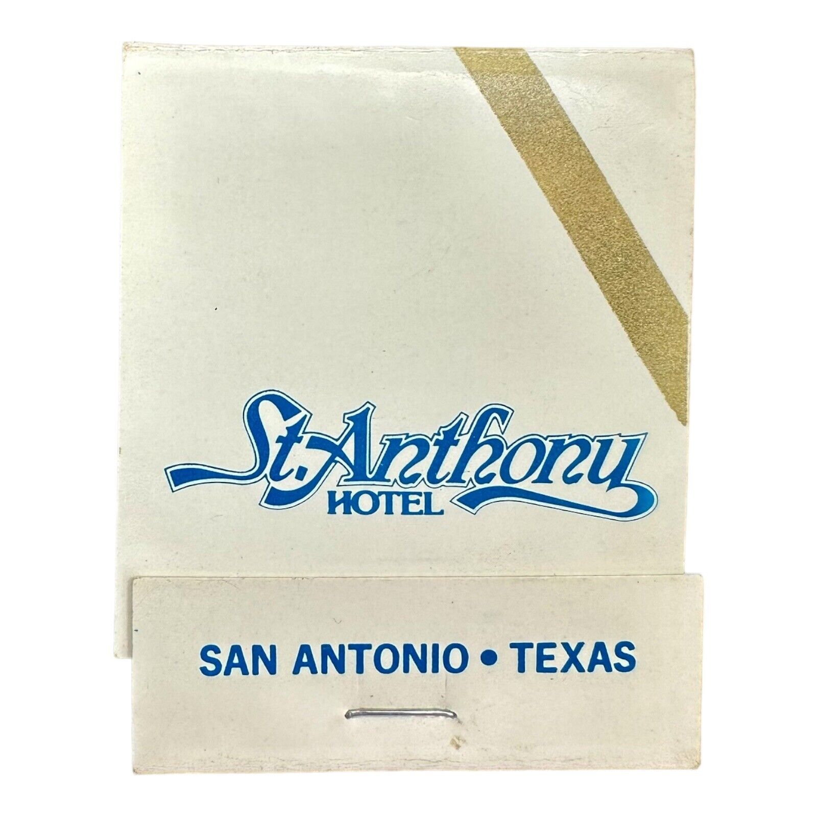 Vintage ST. ANTHONY HOTEL Matchbook Unstruck FULL Match Unused Diamond Matches