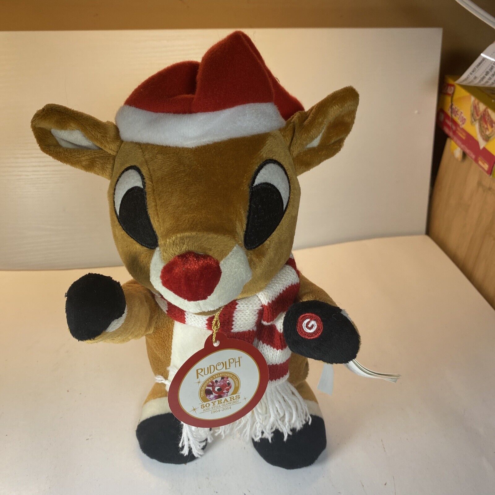 Gemmy Rudolph the Red Nose Reindeer Animated Dancing Plush 2014 50th Anniversary